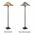 Chloe Lighting Mission Kinsey 2-Light Metal Floor Lamp in Blackish Bronze