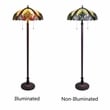 Chloe Lighting Victorian Adia 2-Light Metal Floor Lamp in Dark Bronze