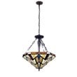 Chloe Lighting Mission Vincent 3-Light Metal Inverted Pendant in Blackish Bronze