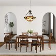 Chloe Lighting Mission Vincent 3-Light Metal Inverted Pendant in Blackish Bronze