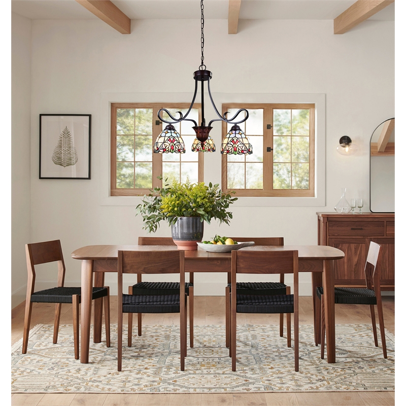 Chloe Lighting Victorian Grenville 3-Light Metal Mini-Chandelier in Black Bronze