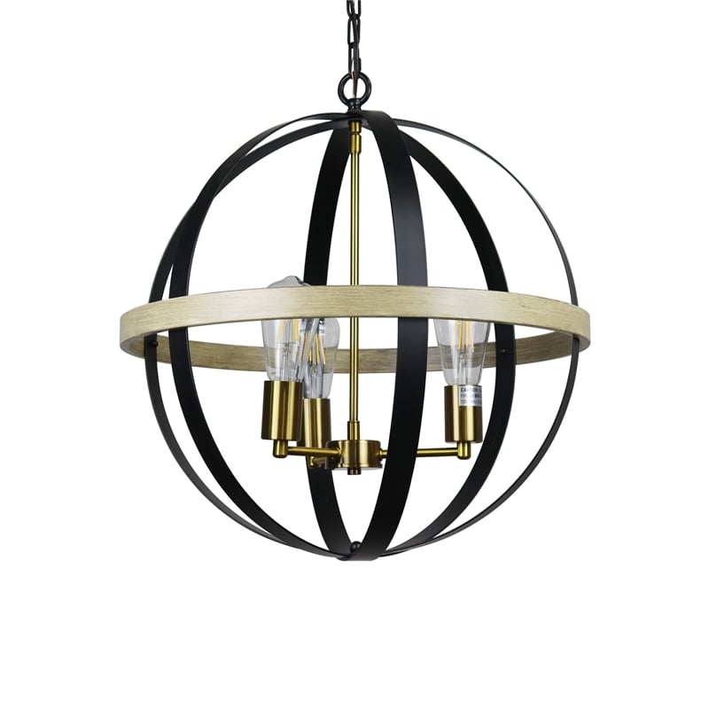 Chloe Lighting Farmhouse 3-Light Glass Ceiling Pendant in Multi-Color