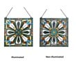 Chloe Lighting Mission Archie Design Glass & Metal Window Panel in Multi-Color