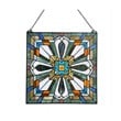 Chloe Lighting Mission Archie Design Glass & Metal Window Panel in Multi-Color