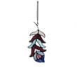Chloe Lighting Animal Feather Design Glass & Metal Window Panel in Red/Blue