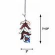 Chloe Lighting Animal Feather Design Glass & Metal Window Panel in Red/Blue