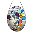 Chloe Lighting Geometric Bubbles Design Glass Window Panel in Multi-Color