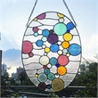 Chloe Lighting Geometric Bubbles Design Glass Window Panel in Multi-Color