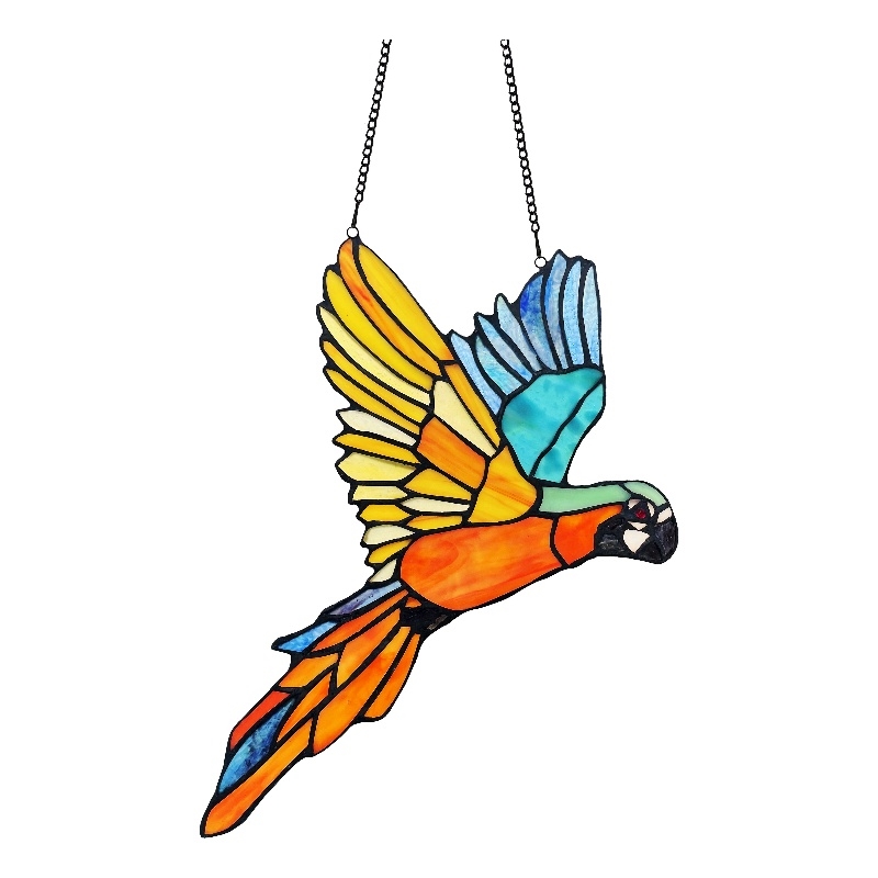 Chloe Lighting Animal Glass & Metal Window Panel in Multi-Color