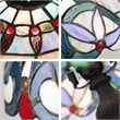 Chloe Lighting Victorian 1-Light Glass & Metal Table Lamp in Multi-Color
