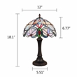 Chloe Lighting Victorian 1-Light Glass & Metal Table Lamp in Multi-Color