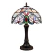 Chloe Lighting Victorian 1-Light Glass & Metal Table Lamp in Multi-Color