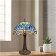 Chloe Lighting Dragonfly 1-Light Glass Table Lamp in Multi-Color