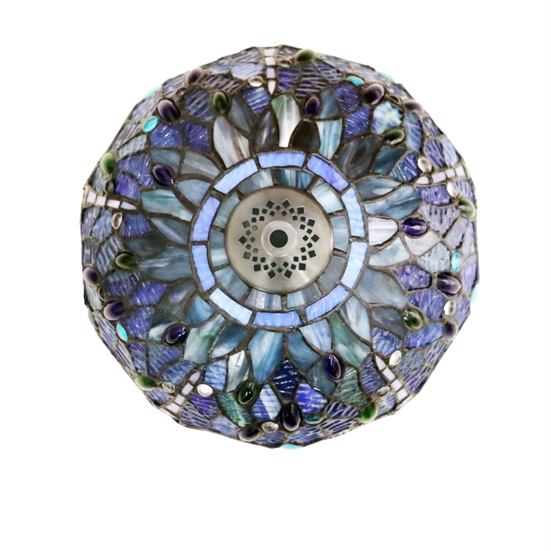 Chloe Lighting Dragonfly 1-Light Glass Table Lamp in Multi-Color