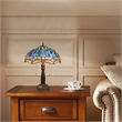 Chloe Lighting Dragonfly 2-Light Glass Table Lamp in Multi-Color