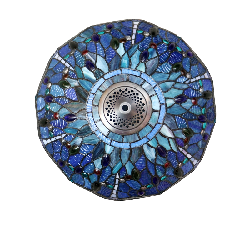 Chloe Lighting Dragonfly 2-Light Glass Table Lamp in Multi-Color