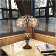 Chloe Lighting Victorian 3-Light Glass & Metal Table Lamp in Multi-Color
