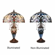 Chloe Lighting Victorian 3-Light Glass & Metal Table Lamp in Multi-Color