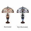 Chloe Lighting Victorian 3-Light Glass & Metal Table Lamp in Multi-Color