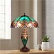 Chloe Lighting Victorian 3-Light Glass & Metal Table Lamp in Multi-Color