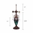 Chloe Lighting Victorian 3-Light Glass & Metal Table Lamp in Multi-Color