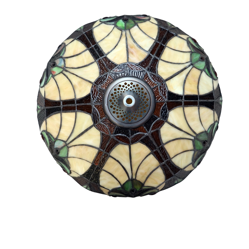 Chloe Lighting Victorian 3-Light Glass & Metal Table Lamp in Yellow