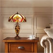 Chloe Lighting Victorian 3-Light Glass & Metal Table Lamp in Multi-Color