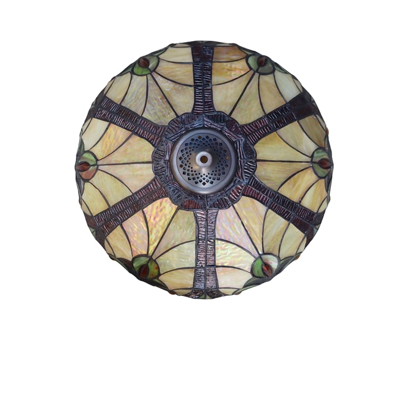 Chloe Lighting Victorian 3-Light Glass & Metal Table Lamp in Multi-Color