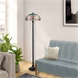 Chloe Lighting Victorian 2-Light Glass & Metal Floor Lamp in Multi-Color