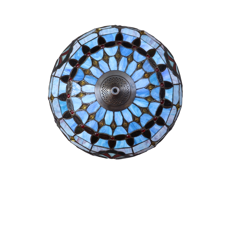 Chloe Lighting Victorian 2-Light Glass & Metal Floor Lamp in Multi-Color