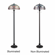 Chloe Lighting Victorian 2-Light Glass & Metal Floor Lamp in Multi-Color