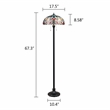 Chloe Lighting Victorian 2-Light Glass & Metal Floor Lamp in Multi-Color