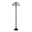 Chloe Lighting Victorian 2-Light Glass & Metal Floor Lamp in Multi-Color