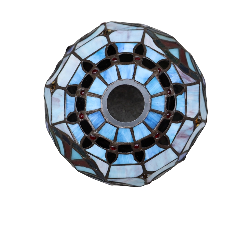 Chloe Lighting Victorian 1-Light Glass/Metal Ceiling Mini Pendant in Multi-Color