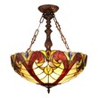 Chloe Lighting Victorian 2-Light Glass Ceiling Pendant in Multi-Color