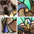 Chloe Lighting Liaison Victorian 1-Light Glass Mini Pendant in Bronze/Green