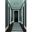 Chloe Lighting Liaison Victorian 3-Light Glass Flush-Mount Light in Bronze/Green