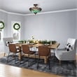 Chloe Lighting Liaison Victorian 2-Light Glass Semi Flush Mount Light in Green