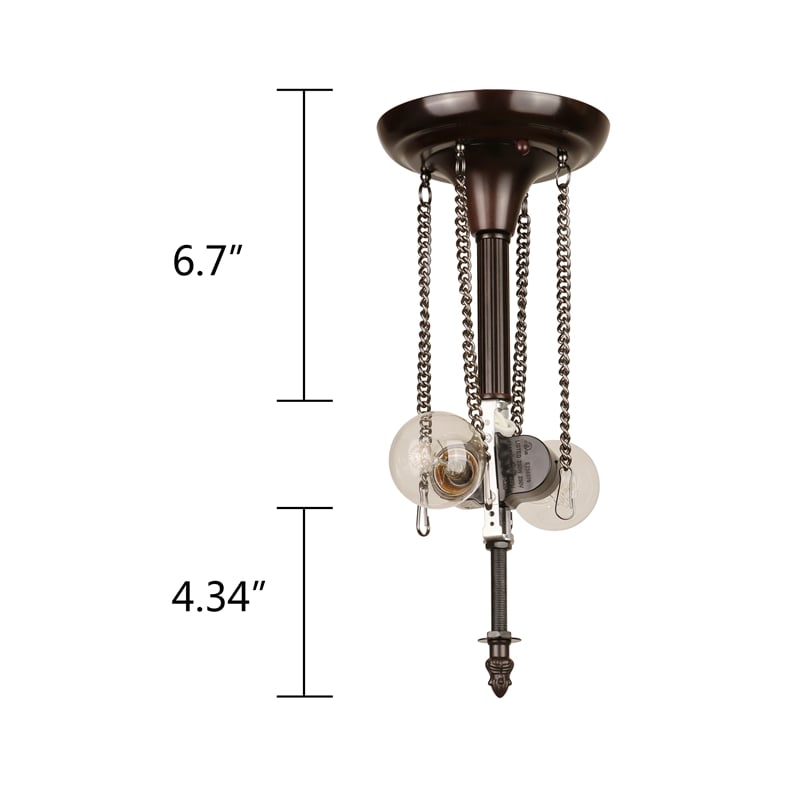 Chloe Lighting Liaison Victorian 2-Light Glass Semi Flush Mount Light in Green