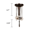 Chloe Lighting Liaison Victorian 2-Light Glass Semi Flush Mount Light in Green