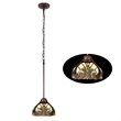Chloe Lighting Liaison Victorian 1-Light Glass Mini Pendant in Bronze/Yellow