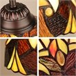 Chloe Lighting Liaison Victorian 1-Light Glass Mini Pendant in Bronze/Yellow