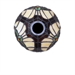 Chloe Lighting Liaison Victorian 1-Light Glass Wall Sconce in Bronze/Yellow