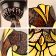 Chloe Lighting Liaison Victorian 1-Light Glass Wall Sconce in Bronze/Yellow
