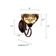 Chloe Lighting Liaison Victorian 1-Light Glass Wall Sconce in Bronze/Yellow
