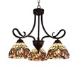 Chloe Lighting Serenity Victorian 3-Light Glass Mini Chandelier in Bronze