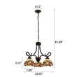 Chloe Lighting Serenity Victorian 3-Light Glass Mini Chandelier in Bronze