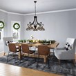 Chloe Lighting Serenity Victorian 5-Light Glass Large Chandelier in Bronze