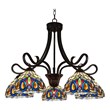 Chloe Lighting Serenity Victorian 5-Light Glass Large Chandelier in Bronze