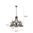 Chloe Lighting Serenity Victorian 5-Light Glass Large Chandelier in Bronze